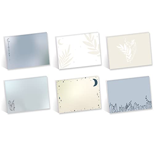 Notes adhésives repositionnables Boho Crystal bleu clair pour éviter les résidus