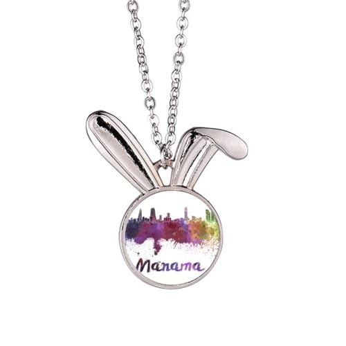 Collier lapin aquarelle Manama Bahreïn pour sublimer vos tenues d'été