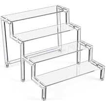 Acrylic Display Stand, Thickened Stable Tiered Riser, Suitable for Blind Box Collection and Desktop Display,4T35cm
