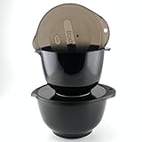 Im Lieferumfang enthalten: 2 verschieden große Schüsseln - Melamin | 2x passender Deckel - Plastik