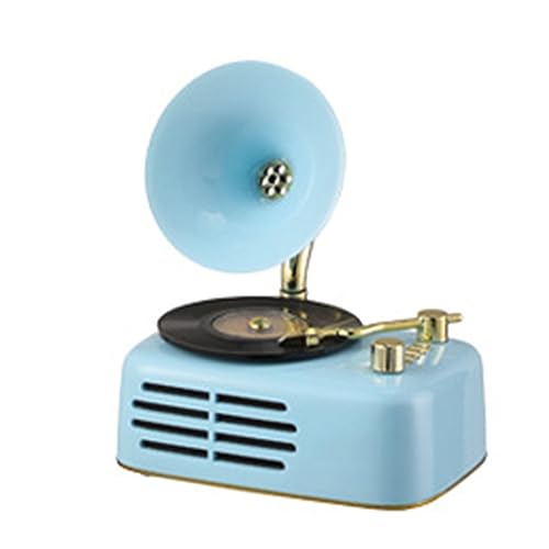 Mini Gramophone Retro Bluetooth Stereo with FM Radio, USB Playback for Vintage Style Audio Experience