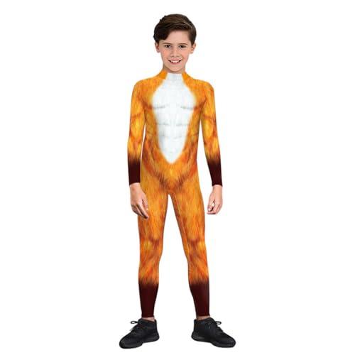 Costume d'Halloween renard pour enfant | Combinaison unisexe