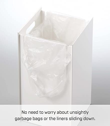 Yamazaki Home Plastic | Trash Can, One Size, White #TOP3