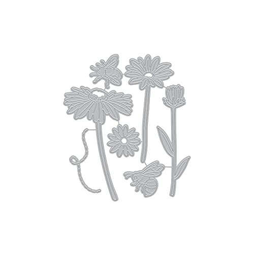 Hero Arts LE FLWRS abeilles et fleurs DI859 pour scrapbooking