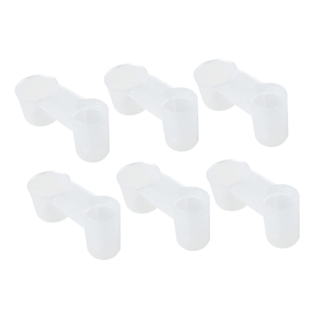 minkissy Bebedero Automático para Pájaros y Palomas de Plástico Blanco Doble Puerto, Resistente y Fácil de Limpiar, Adecuado para Zoológicos y Tiendas de Mascotas