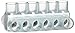 Morris Products 97420 Multi-Cable Connector, Insulated, Dual Entry, Clear, 6 Ports, 350-10 Wire Range, 5-Pack