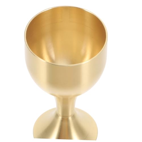 Holibanna Calice Buddista Decorativo in Ottone Piede, Coppa Multifunzione Resistente All’usura Da 5,5 Cm Per Offerte e Decorazione Da Tavolo in Casa e Tempio