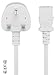 Produktbild Goobay Kaltgerätekabel Großbritannien, 2 m, Weiß; Kaltgerätekabel Großbritannien, 2 m, Weiß, 2 m - Großbritannien 3-Pin-Stecker (Typ G, BS 1363) > Gerätebuchse C13 (Kaltgeräteanschluss)