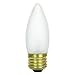 Sunlite 25Pk - 40w 120v Candelabra E26 Base Torpedo Clear Bulbs