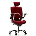 Produktbild hjh OFFICE 652050 High End Bürostuhl Vapor LUX Stoff Rot Ergonomischer Drehstuhl mit Flexibler Lendenwirbelstütze