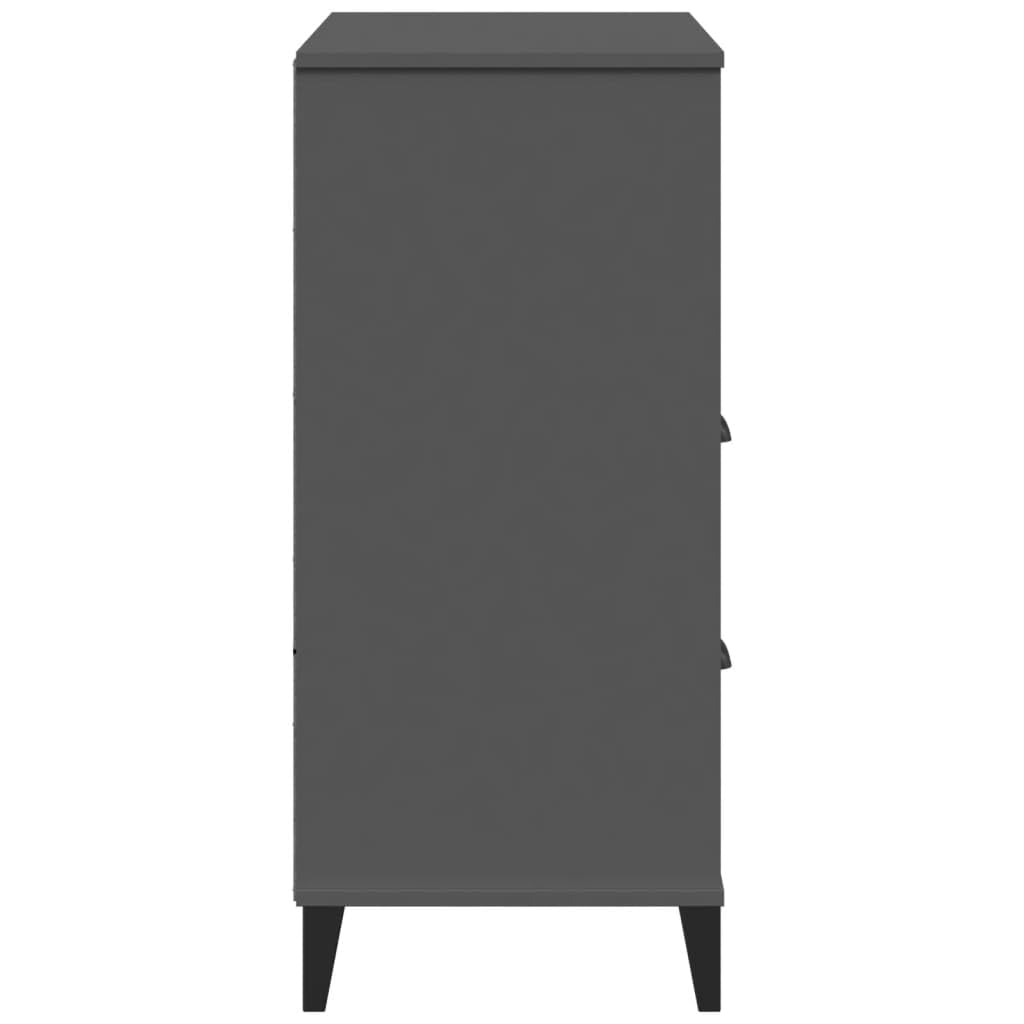 Libreria VIKEN con Cassetti Grigio Antracite 80x40x90 cm | Mobile da soggiorno versatile con 2 ampi cassetti e vano a giorno per organizzare studio o ufficio.