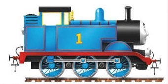 6 Inch Thomas The Tank Engine & Friends Blue No. 1 Removable Wall Decal Sticker Art Home Decor 6 inches Wide by 3 inches Tall