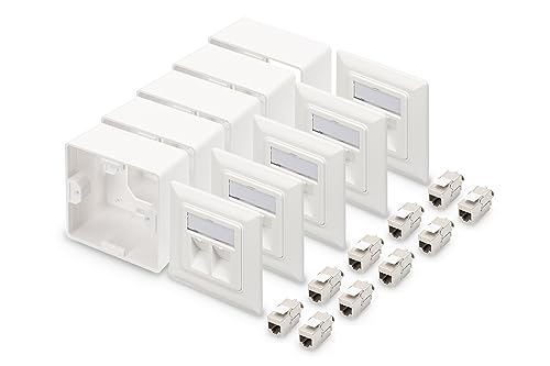 Module keystone cat6a pour prise réseau rj45 internet haut débit avec boîtier saillie