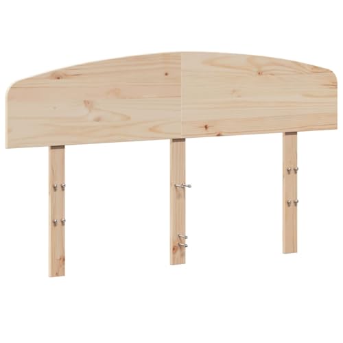 vidaXL Cabecero, Cabecera para Estructura Marco de Cama, Cabezal de Somier, Mueble para Dormitorio Hogar, Madera Maciza de Pino 140 cm