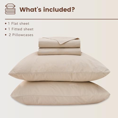 Image of Bedlifes 100% French Linen King Bedding Set - 18-24 inch Extra Deep, 4-Piece | Soft & Durable, Breathable & Cooling, Flax Linen Sheet, OEKO-TEX Certified, Moisture Wicking, Easy Care, Machine Washable