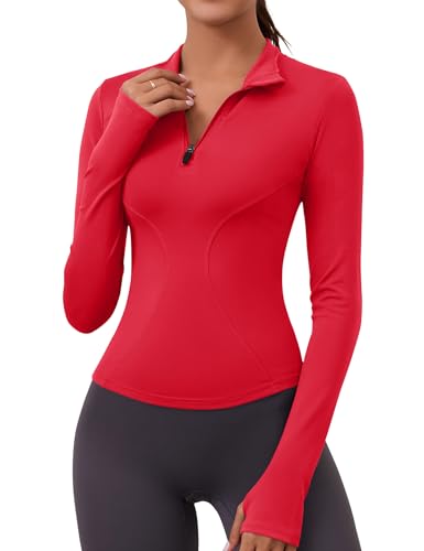 Rapbin Damen Langarm Sportshirt Gym Top Sport Oberteil Langarm RunningTops...