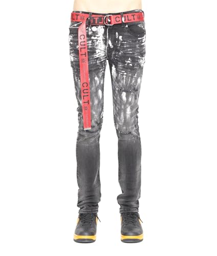 Men's Punk Super Skinny Belted in Painter