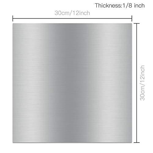 Ziqi 6061 T6 Aluminium Metal Sheet 12 X 12 X 1/8 Inch Thickness Flat Plain Plate Panel Aluminium Metal Sheets Plate Finely Polished And Deburred #TOP1