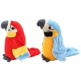 Conception confortable en peluche : fabriqué avec des matériaux doux et de qualité, le perroquet en peluche a une texture câline parfaite pour que les garçons et les filles puissent câliner et jouer en toute sécurité