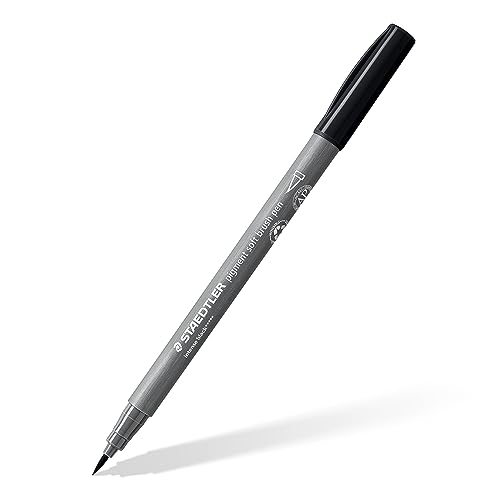 Feutre pointe pinceau souple noir intense STAEDTLER Pigment Art 372-99 pour dessin