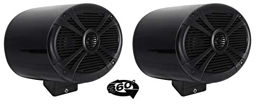 Rockville (2) 6x9 1000w 360 Swivel Black Aluminum Surface Mount Boat Speakers