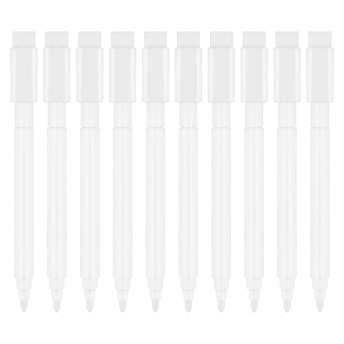 YILANJIN 10 Stück Weiß Kreidestifte für Tafel Abwaschbar, Flüssige Kreidemarker aus Kunststoff, Kreidestifte für Fenster/Glas/Metall/Keramik