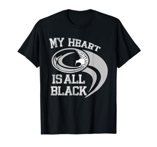 My heart is all black - Rugby New Zealand Fan T-Shirt
