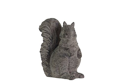 Urban Trends Cement Sitting Squirrel Figurine Hand Against The Chest SM Rough Concrete Finish Gray