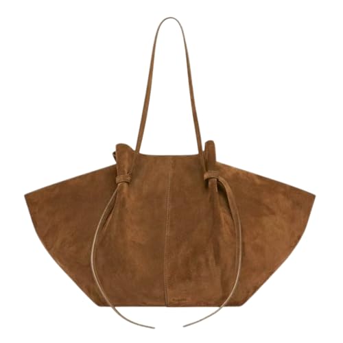 Bolso Tote de gamuza sintética vintage para mujer miniatura 1