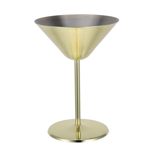 DOITOOL Calice da Cocktail in Acciaio Inox 304 Finitura Dorata, Bicchiere da Martini Infrangibile e Stabile, Tazza da Bar Multiuso per Feste e Uso Domestico