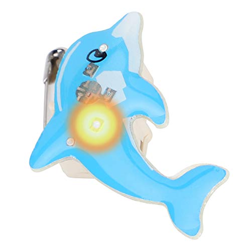 yaogohua 25pcs épingles à Lumière LED Flash, épingle à Insigne en Forme De Dauphin, Broche Unique, Cadeaux De Fête De Noël Et d'halloween – vue 8