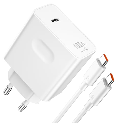 100W Cargador USB C y Cable para Honor Magic8 Pro Magic7 5G,Carga Rápida Adaptador de Cargador con Tipo C Cable 1Metro Supercharge para Honor 400 Pro 200Pro Win RT Magicbook Laptop MagicPad MatePad
