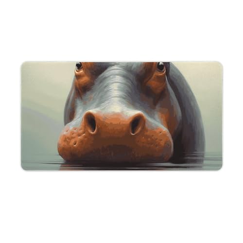 Sous-main de bureau Hippo 75x40 cm tapis en caoutchouc antidérapant
