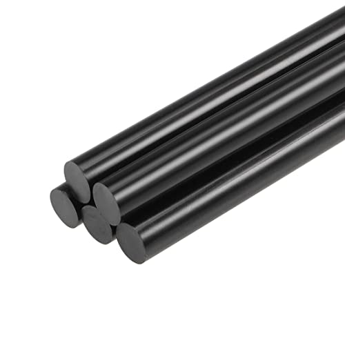 Mini Hot Glue Gun Sticks 11-inch x 0.44-inch for Glue Guns, Black 5pcs