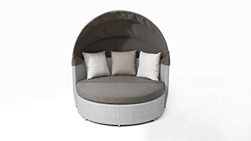 talfa Polyrattan Loungemöbel Sonneninsel in Grau satiniert Moon – Bild 7