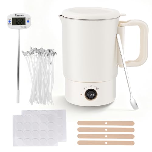 Fondeur de cire rapide 600W et kit de fabrication de bougies maison 800 ml