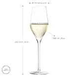 Kieliszki do Szampana Stölzle Lausitz Exquisit Royal Zestaw 6 sztuk, 265ml – Eleganckie Kieliszki Koktajlowe do Win Musujących – Kryształ Made in Germany – Odporne na Wstrząsy i Mycie w Zmywarce