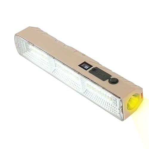 Veasbuu Barra luminosa magnetica a LED, impermeabile, ricaricabile, lampada portatile senza fili, torcia ad alta luminosità con gancio per casa, lavoro, interni, esterni, campeggio