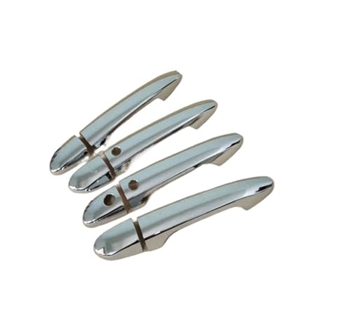 マツダ Cx-5 Cx5 CX 5 2012-2022 スタイリング炭素繊維クローム車のドアハンドルカバートリムカーアクセサリー(Silver 2 buttons)