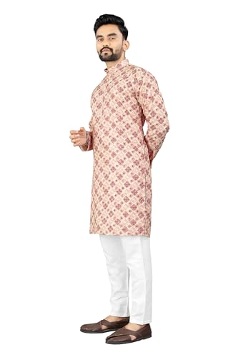 Image of Trustous Kurta Pyjamas set for Mens | Pyjamas with kurta PRINTED and classis look |KURTA Pyjamas SET