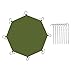 Yiju Octagonal Tent Ground Sheet for Camping and Backpacking, with 8 Ground Nails