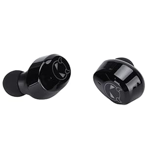 Draadloze oortelefoon, waterdichte ABS -koptelefoon, draagbaar voor buiten(zwart)