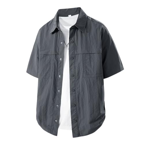 Chemise japonaise manches courtes coupe ample style vintage