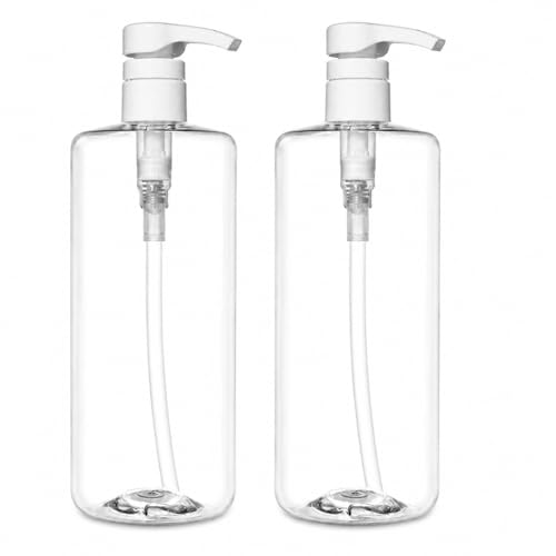 Image of AIR O MATIC Liquid Soap and Shampoo Dispenser 500ml Each Transparent (Pack of 2)