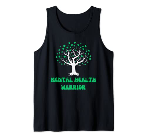 Guerrero de la salud mental Groovy Tree Heart Funny MH Awareness Camiseta sin Mangas