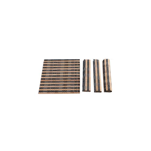 Leadigol Set of 4 Bamboo Placemats Teacup Mat Multipurpose Tea Tableware Pad Insulation Waterproof Table Mats for Dining Room and Kitchen