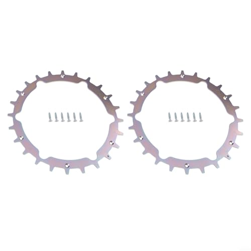 Besshepplo Juego de 2 ruedas antideslizantes para cortacésped robótico, ruedas de tracción de metal de 212 mm, para TLWG 01, fácil instalación para un mantenimiento estable del jardín en todos los