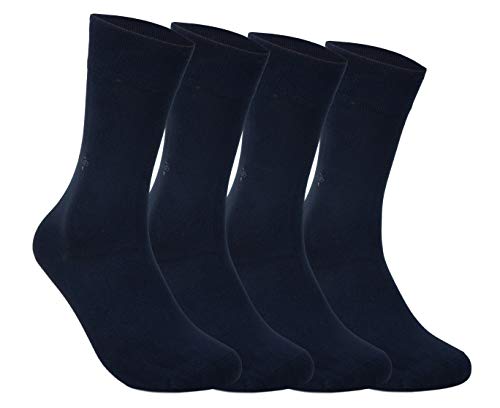 Bamboo Dress Socks;Seamless Toe,Unisex,Super Soft-Made in Turkey(Navy)