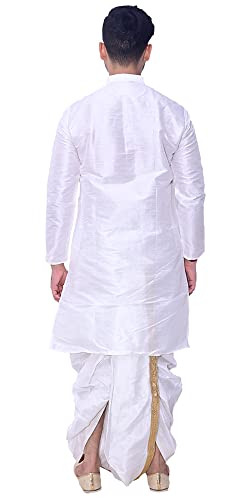 Image of Om Shubh Mangalam Men's Dupion Silk Fancy Dhoti Kurta Set