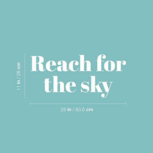 Vinilo artístico Reach for The Sky 11 x 25 pulgadas blanco miniatura 2